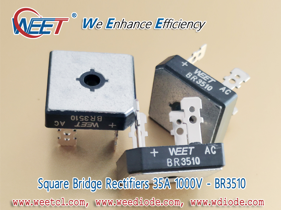WEET-Square-Bridge-Rectifiers-35A-1000V-BR3510-Single-Phase-Bridge-Through-Hole-BR3505-BR351-BR352-BR354-BR356-BF358
